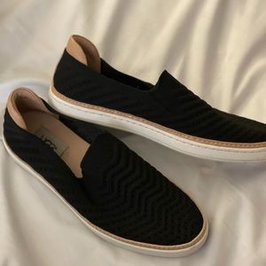 Ugg Sammy flat knit slip on sneakers in black